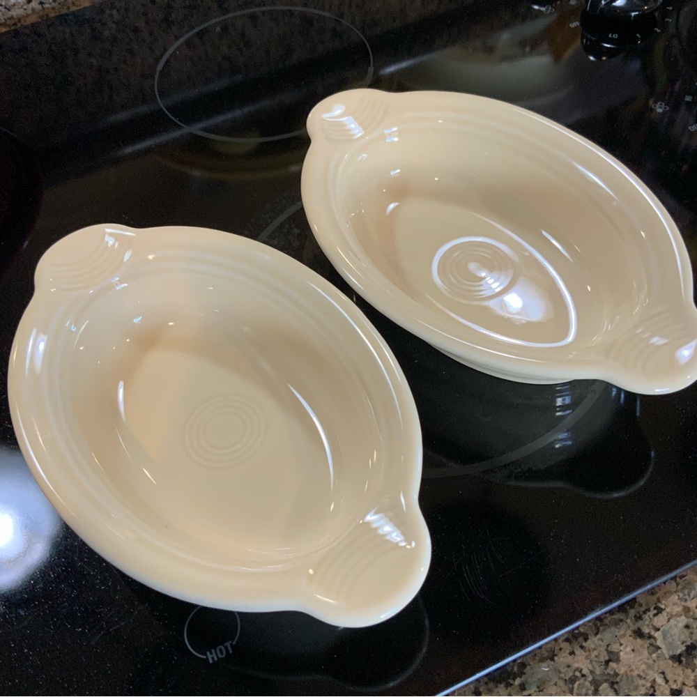 Fiesta Individual Oval Casserole Baker 1st Quality Set of 2 Homer Laughlin NOS